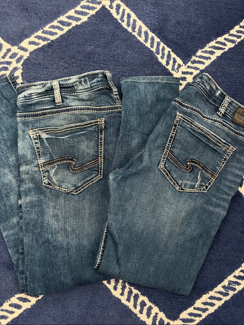 2Pr- Silver Jeans Women's - Medium Blue Wash